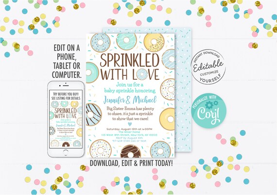zazzle baby sprinkle invitations