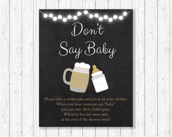 Baby Is Brewing Don't Say Baby Game / Baby Is Brewing Baby Shower / Beer Baby Shower / BBQ Baby Shower / BaByQ / INSTANT DOWNLOAD A116 Il_570xn