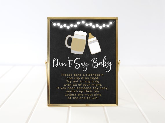 Baby Is Brewing Don't Say Baby Game Beer Baby Shower BBQ Baby Shower BaByQ Coed Gender Neutral Digital Printable INSTANT DOWNLOAD A116 Il_570xn