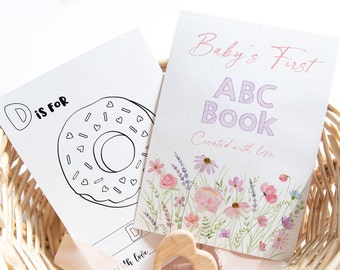 Baby Shower Coloring Pages, ABC Book Baby Shower Games, Baby's First ...