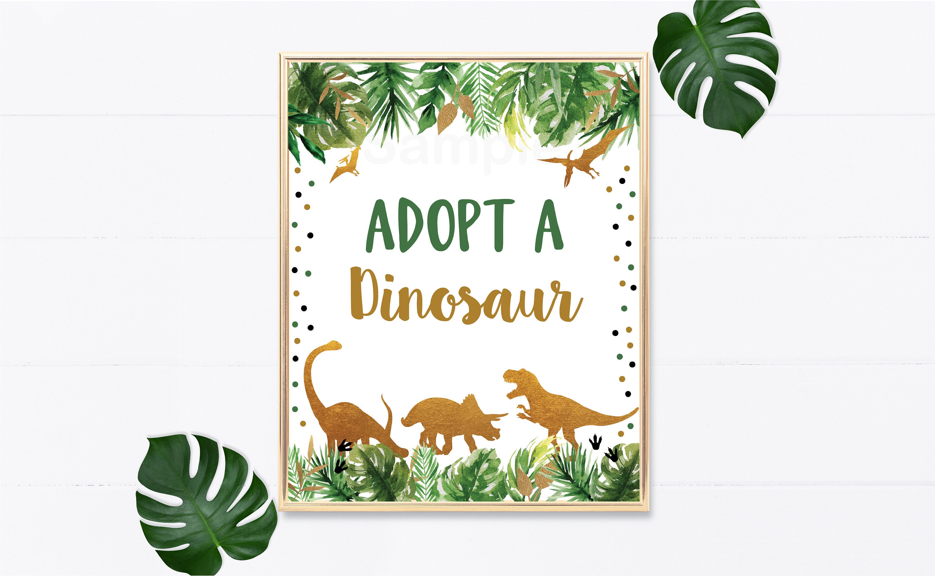 Adopt A Dinosaur Sign Free Printable Printable Templates