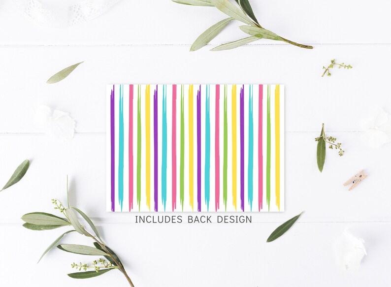 Editable Art Party Birthday Thank You Card Dress For A Mess Girl Rainbow Art Party Paint Party Arts & Crafts Party Digital Download A215 image 2