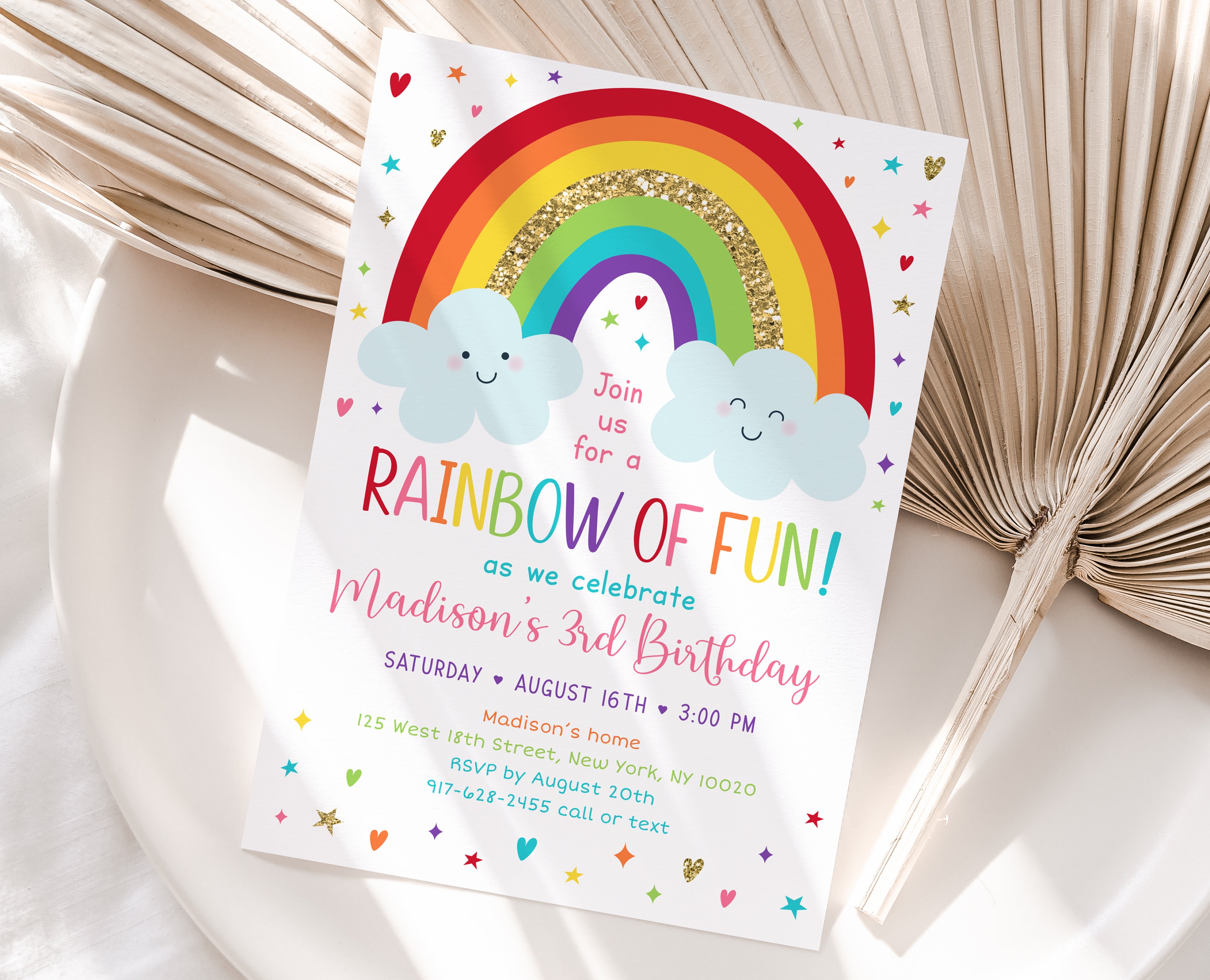 glitter-rainbow-party-invitation-rainbow-birthday-invitation