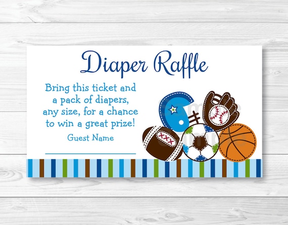 Sports Football Baseball Soccer Printable Baby Shower Mommy Advice Cards