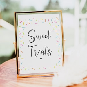 Baby Sprinkle Sweet Treats Sign Sprinkles Dessert Sign Gender Neutral Baby Sprinkle Confetti Watercolor Sprinkles Digital Download A642