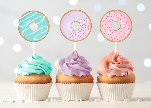 90cm DESSERT CUPCAKE DONUT THEME 22mm Ribbon 1 yard