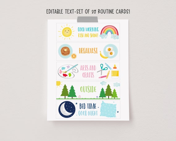 Editable Visual Schedule Visual Toddler Schedule Kids Daily Routine Chart Homeschool Preschool Visual Calendar Bundle Digital Download K100 Il_570xn