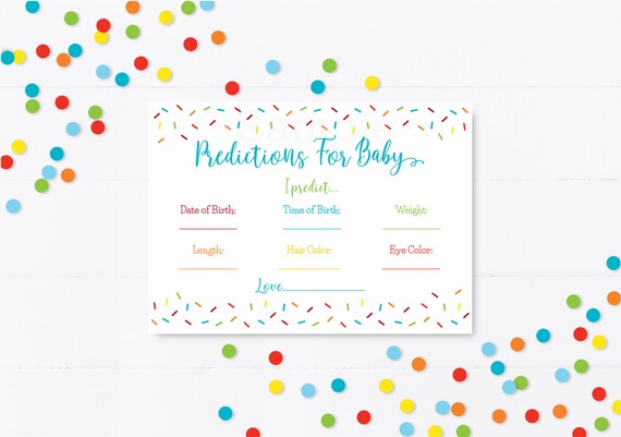 Blue Sprinkle Predictions For Baby Game Blue Baby Sprinkle Baby Boy Sprinkle Rainbow Sprinkle Digital Printable Instant Download A110 Il_570xn