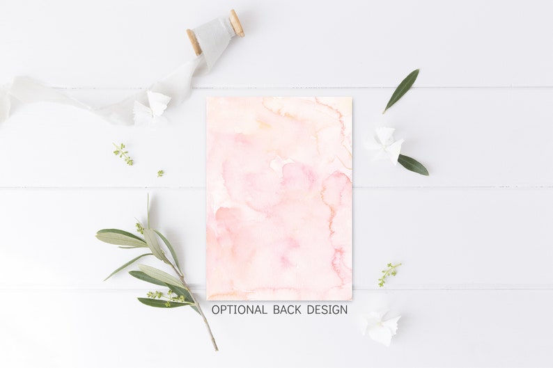 Puede incluir: Un fondo de acuarela rosa y naranja con un borde blanco. El fondo es rosa claro con remolinos rosa oscuro y naranja. El borde es una fina l&iacute;nea blanca.