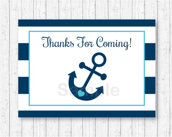 Nautical Anchor Party Favor Tags / Thank You Tags / Nautical Baby Shower / Baby Boy Shower / INSTANT DOWNLOAD A222 Il_570xn