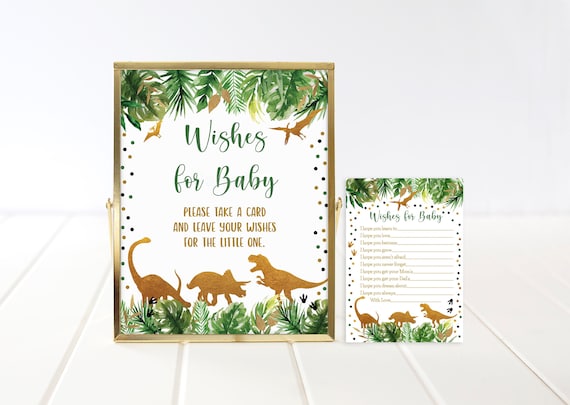gold dinosaur baby shower