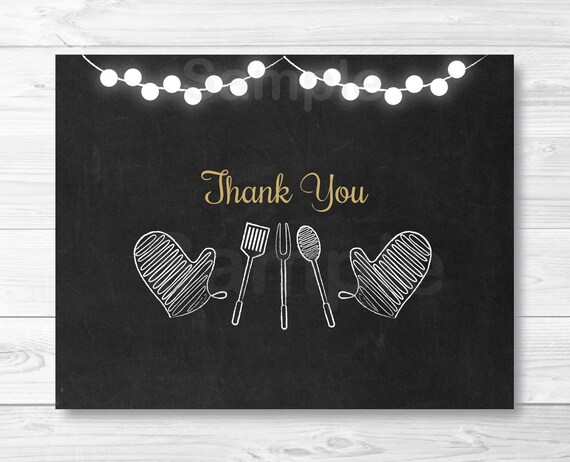 Bbq Baby Shower Thank You Card Baby Shower Bbq Babyq Shower