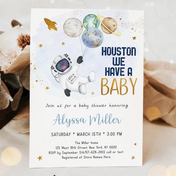 Buy Houston We Have a Boy Invitation Online In India Etsy India