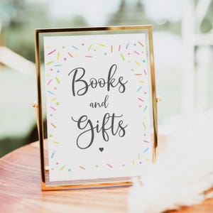 Baby Sprinkle Books & Gifts Sign Sprinkles Gender Neutral Baby Sprinkle Confetti Watercolor Sprinkles Digital Download A642