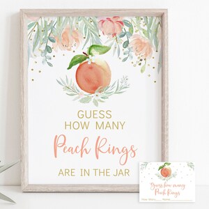 Pfirsich Blumen Baby Shower Spiel Pfirsich Ringe Baby Shower Spiel Pfirsich Sommer Druckbare Digitaler Download Vorlage A608