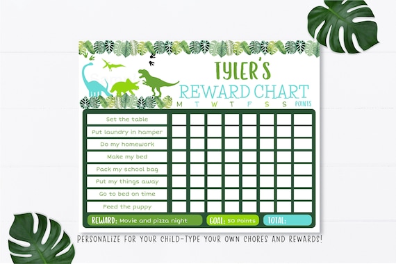 editable-dinosaur-reward-chart-dinosaur-chore-chart-dinosaur-behavior