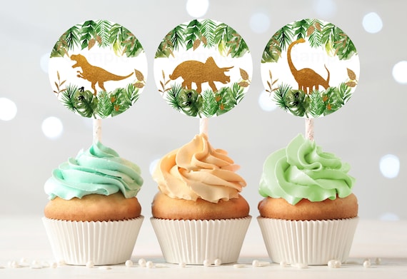 gold dinosaur baby shower