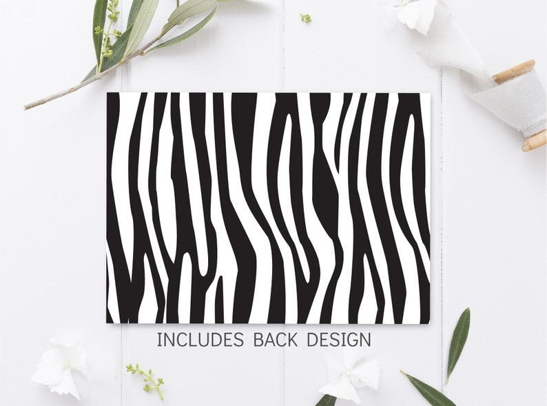 K&ouml;nnte beinhalten: Schwarz-wei&szlig;es Zebra-Muster. Enth&auml;lt das Design der R&uuml;ckseite.