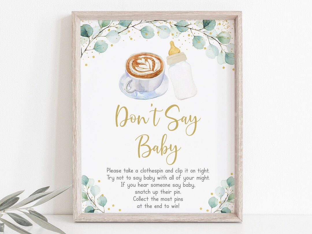 Baby is Brewing Dont Say Baby Game Coffee Baby Shower