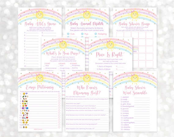 Pastel Rainbow Party Pack Kit for 8 Guests, Pastel Rainbow Party