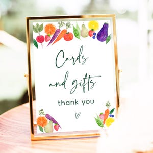 Cartes et cadeaux pour bébés cultivés localement Enseigne pour baby shower, marché de producteurs, petite pousse, non sexiste, baby shower végétarien, numérique A772