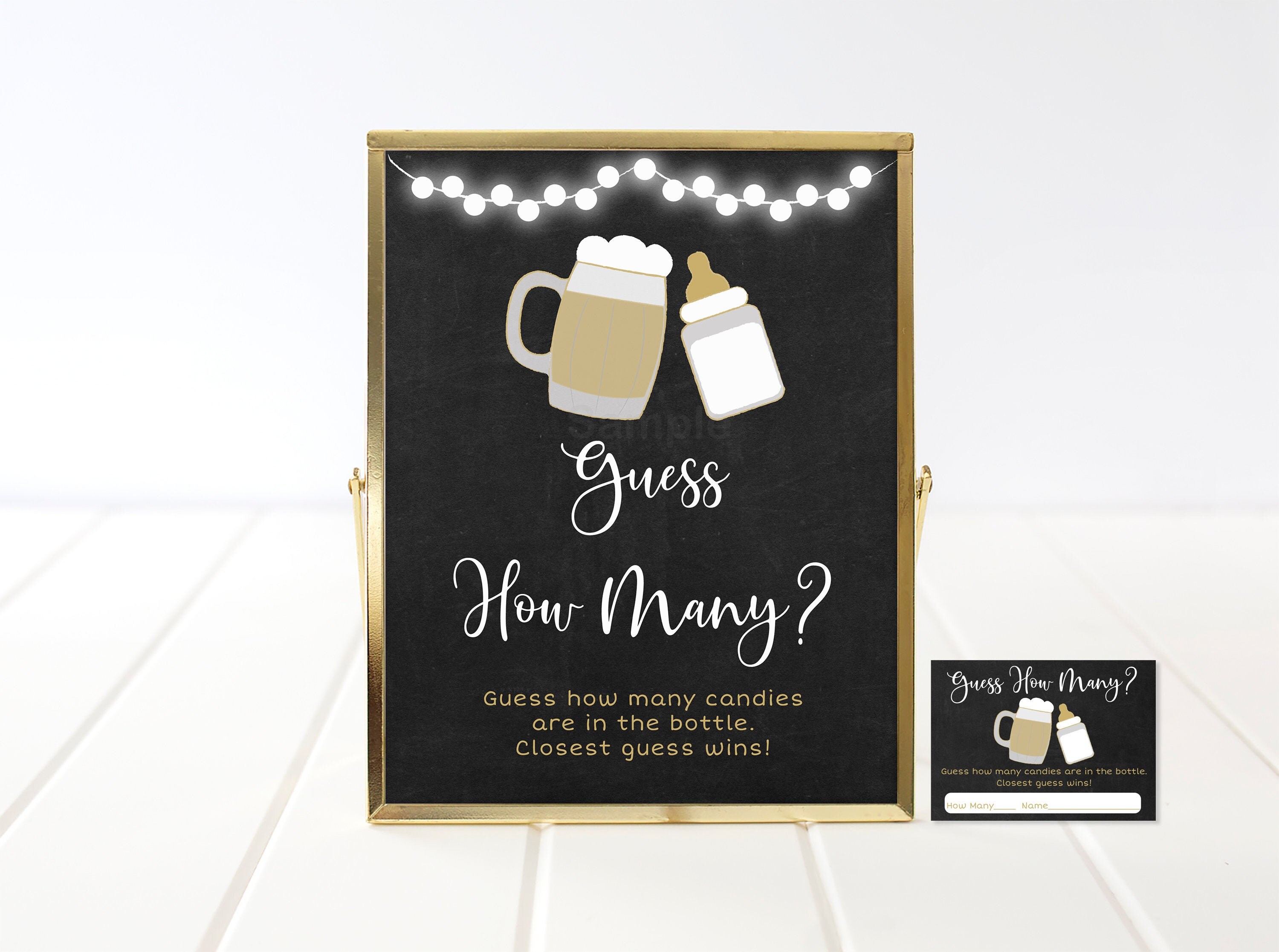 Baby is Brewing Guess How Many Game Beer Baby Shower Babyq - Etsy