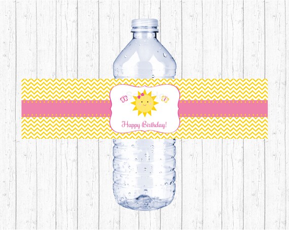 Sunshine Water Bottle Labels / Water Bottle Wraps / Sunshine Birthday Party / You Are My Sunshine Party / Printable INSTANT DOWNLOAD A220 Il_570xn