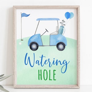 Golf Watering Hole Birthday Sign Hole in One Birthday Golf First Birthday Par-tee Golf 1st Birthday Boy First Birthday Digital Download A695