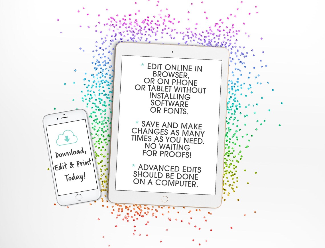 EDITABLE Pink & Gold Glitter Thank You Tags Favor Tags Blush Etsy