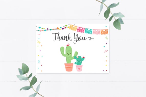 Fiesta Baby Shower Thank You Card Taco 'Bout A Baby Cactus Succulent Fiesta Coed Baby Shower Printable Digital Instant Download A504 A504 Il_570xn