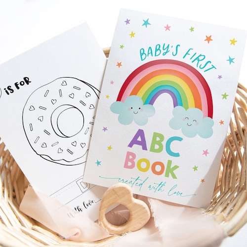 Baby's First Alphabet Book Baby Shower Game / Activity Etsy