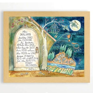 Hafiz Inspirational Poem Dropping Keys/ 8 x 10 Art Print/ / Illustration by Susan Faye Carr image 2