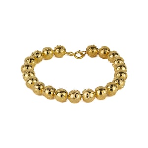 Bijoux de bracelet - Bracelet filigrane en argent sterling doré, 8 mm Contas de Viana