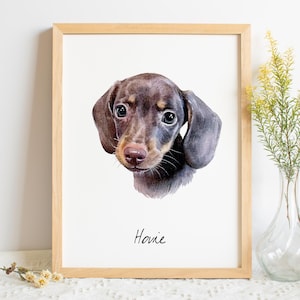 Custom Watercolor Pet Portrait, Dog Portraits from Photos, Pet Painting, Custom Pet Art, Custom Tiny Paintings, Hand Painted, Watercolor Dog