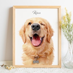 Custom Watercolor Portraits, Cat Portraits, Pet Memorial Art, pet portrait hand painted, Custom Dog Portraits, Personalized Art, Pet loss