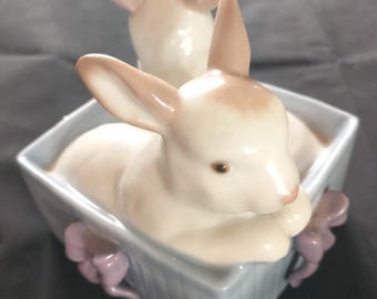 Lladro Rabbit With Butterfly “that Tickles” 5888 Porcelain