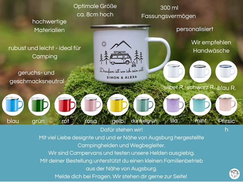 Camper mug personalized, camping accessories, camping gift, camping mug with name, camper coffee mug, men's gift, tent, camping image 9