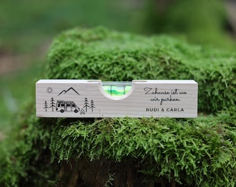 Gift camper accessories, personalized spirit level, gift motorhome, gift caravan, camping accessories, happy camper, motorhome