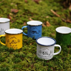 Emailletasse Camper personalisiert, Geschenke für Camper, Geschenk Ideen für Camper, Camper Geschenk, Zubehör für Camper, Campinggeschirr
