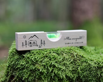 Gift camper accessories, personalized spirit level, gift motorhome, gift caravan, camping accessories, happy camper, motorhome