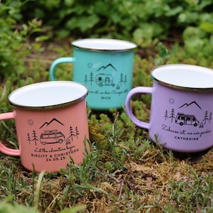 Camper mug personalized, camping accessories, camping gift, camping mug with name, camper coffee mug, men's gift, tent, camping image 1