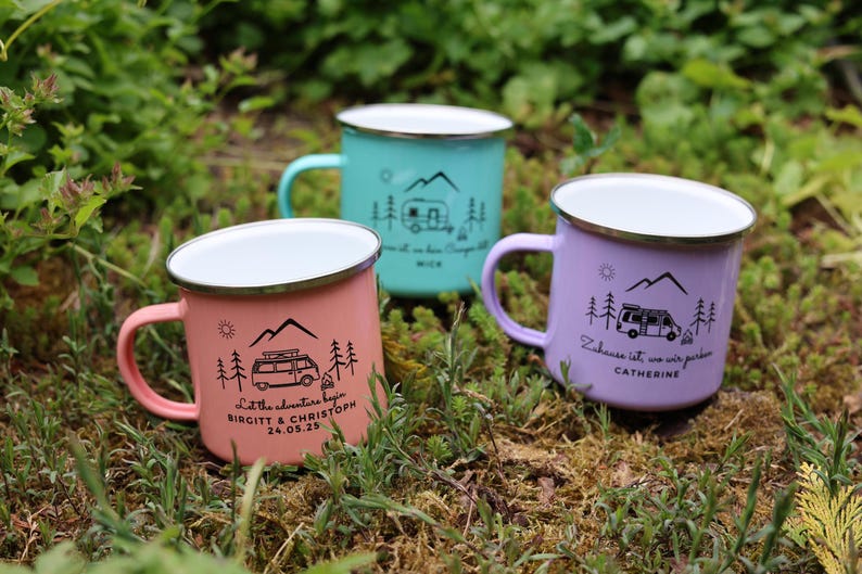 Camper mug personalized, camping accessories, camping gift, camping mug with name, camper coffee mug, men's gift, tent, camping image 1