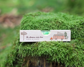 Personalized spirit level, camping accessories, motorhome gift, caravan gift, camper spirit level, vintage camper, camper accessories