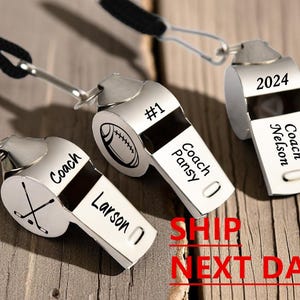 Personalized Sport Gift for Coach, Personalized Whistle with Engraving, Sports gifts Christmas Gifts, Teacher Appreciation Gifts for Coach