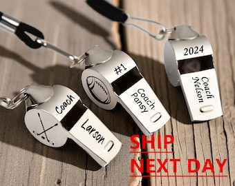 Personalized Sport Gift for Coach, Personalized Whistle with Engraving, Sports gifts Christmas Gifts, Teacher Appreciation Gifts for Coach