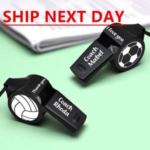 Personalized Whistle with Engraving, Custom Sport Gift for Football Basketball Volleyball Soccer Baseball Coach, Teacher Appreciation Gift