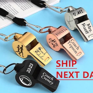 Personalized Sport Gift for Coach, Personalized Whistle with Engraving, Sports gifts Christmas Gifts, Teacher Appreciation Gifts for Coach