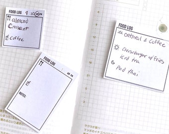 Druckbares Minimalistisches Food Log, Einfaches Food Journal, Food Tagebuch, Food Tracker, Mini Food Log