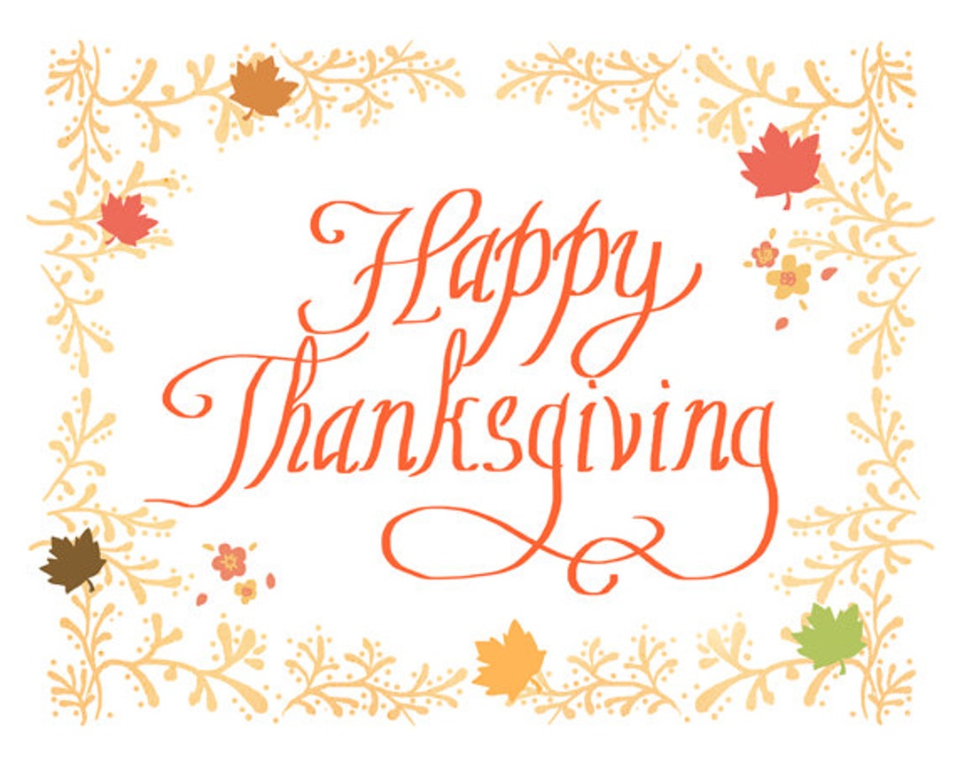 Printable Happy Thanksgiving Greeting Card - Etsy