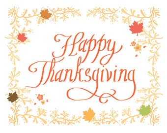 Printable Happy Thanksgiving Greeting Card